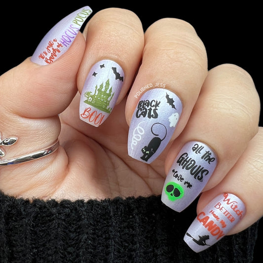 Boo Crew (CjS-H-79) Etched Nail Art Stamping Plate