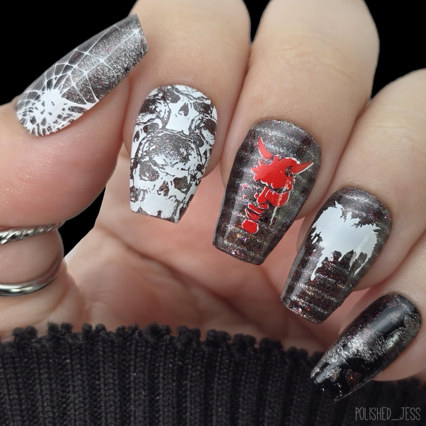 Lil Devil (CjSH-83) Steel Nail Art Stamping Plate