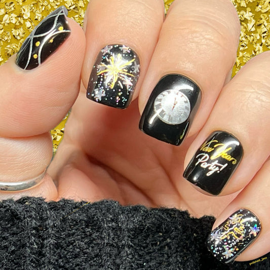 New Year, New You! (CjSH-84) Etched Nail Art Stamping Plate