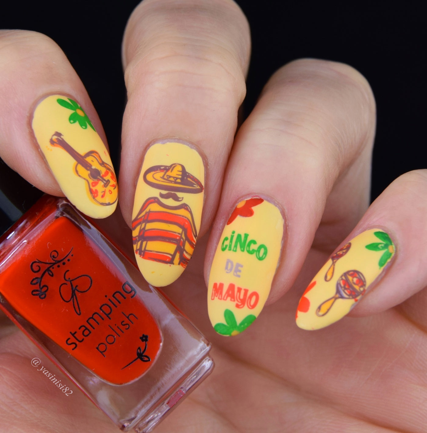 Cinco De Mayo (CjSH-85) Etched Nail Art Stamping Plate