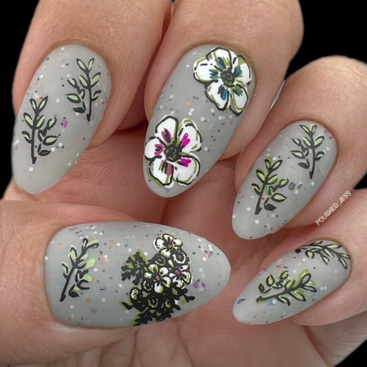 Easter Floral (CjSH-88) Etched Nail Art Stamping Plate