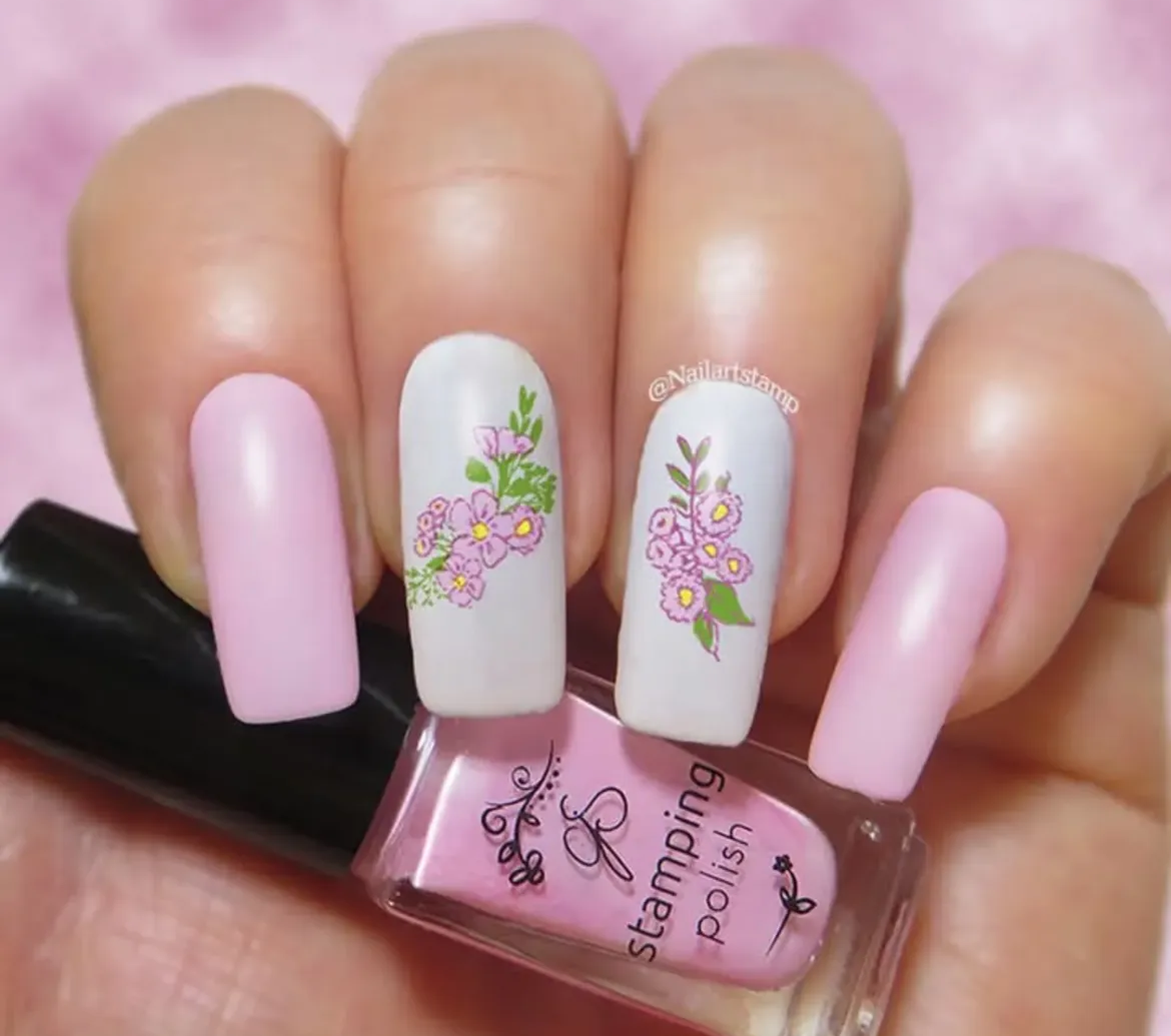 Easter Floral (CjSH-88) Steel Nail Art Layered Stamping Plate