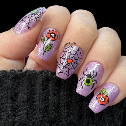 Goth Moth (CjSH-91) Etched Nail Art Stamping Plate