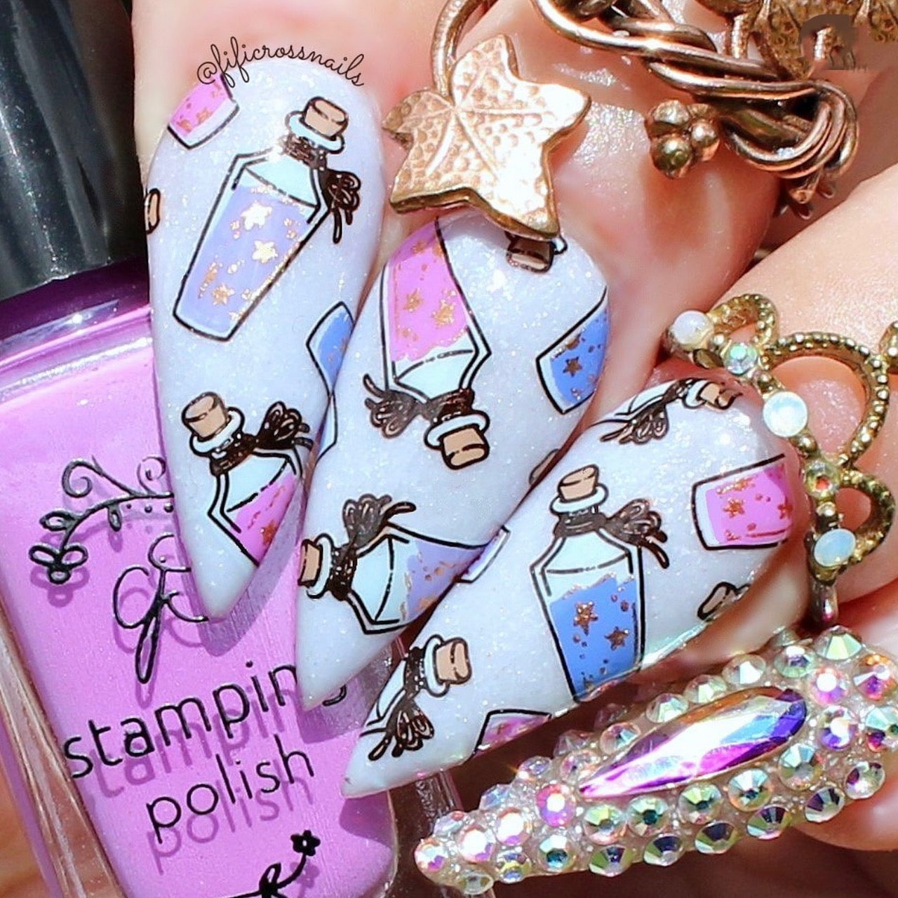 Abracadabra (CjSH-93)Etched Nail Art Stamping Plate