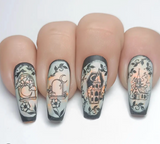Cozy Crypt (CjSH-94) Steel Nail Art Layered Stamping Plate