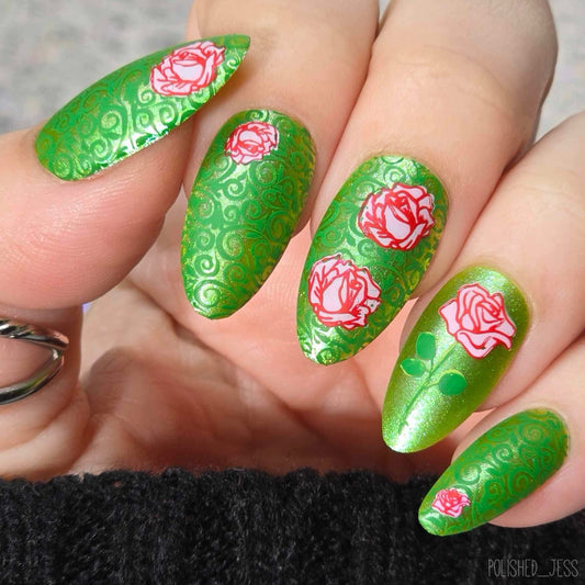 Chantel's Finishing Touches (CjS LC-38) Etched Nail Art Stamping Plate