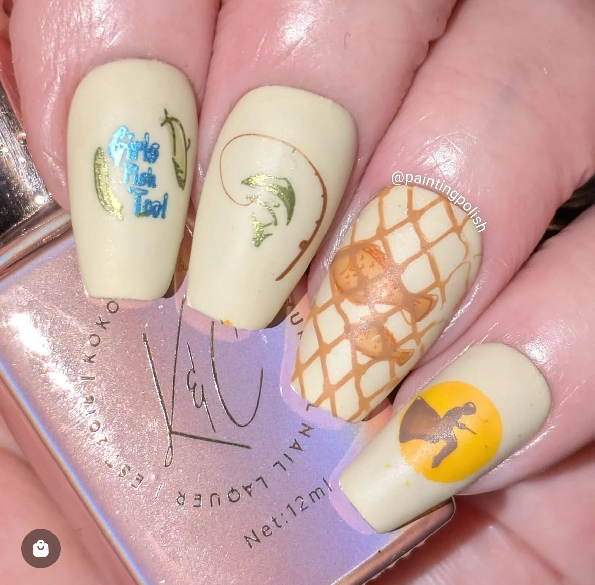 Catch of the Day (CjS-LC-54) Etched Nail Art Stamping Plate