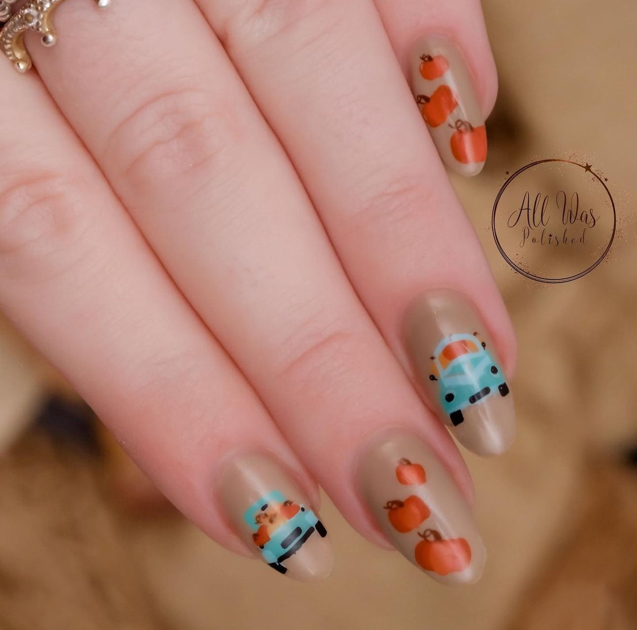 Talia's Pumpkin Patch (CjS LC-57) Etched Nail Art Stamping Plate