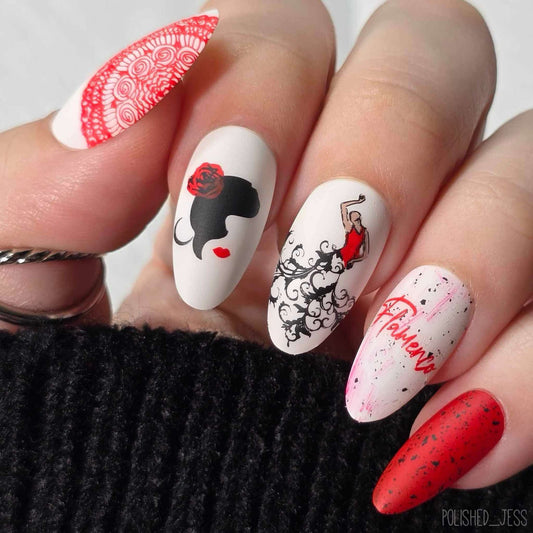 Dance with Spain (CjSLC-60) Etched Nail Art Stamping Plate