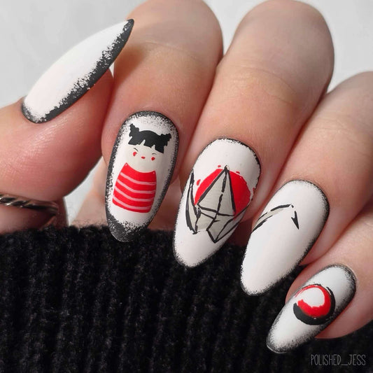 A Taste of Tokyo (CjSLC-67) Etched Nail Art Stamping Plate