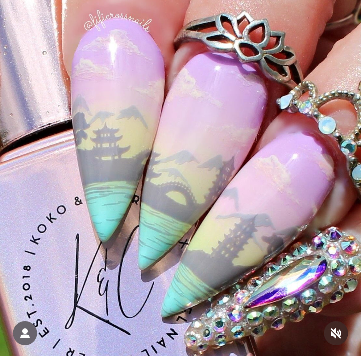 Geisha (CjSLC-68) Etched Nail Art Stamping Plate