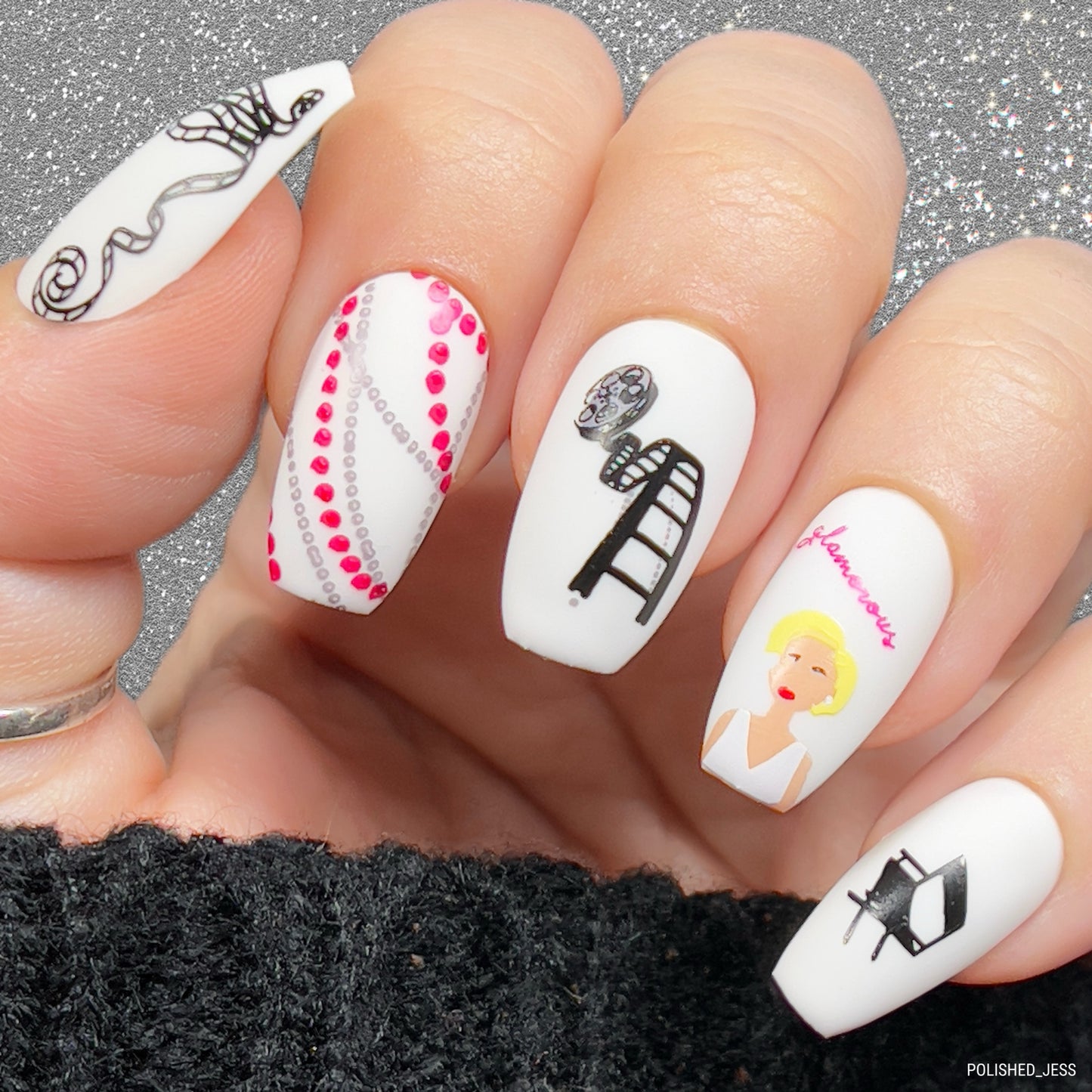 In the Spotlight (CjSLC-74) Etched Nail Art Stamping Plate