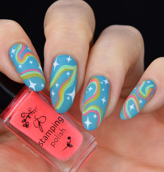 Funky Swirls (CjSLC-82) Etched Nail Art Stamping Plate