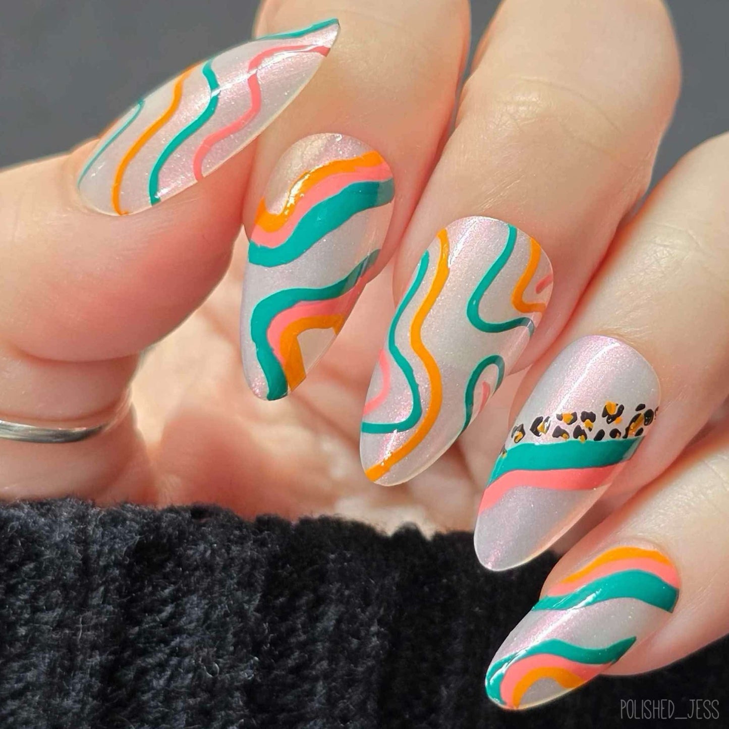 Funky Swirls (CjSLC-82) Etched Nail Art Stamping Plate