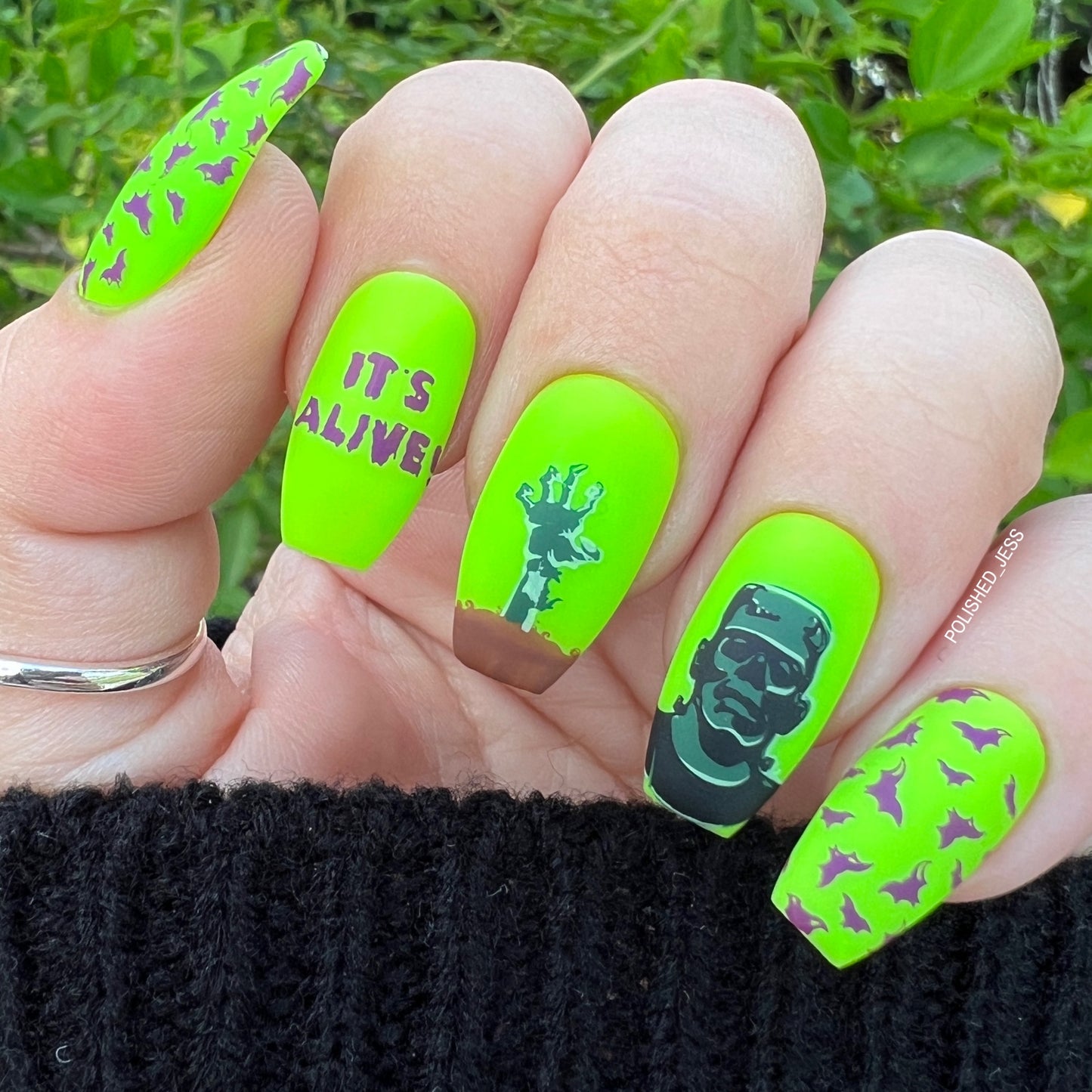 It's Alive! (CjSLC-89) Etched Nail Art Stamping Plate