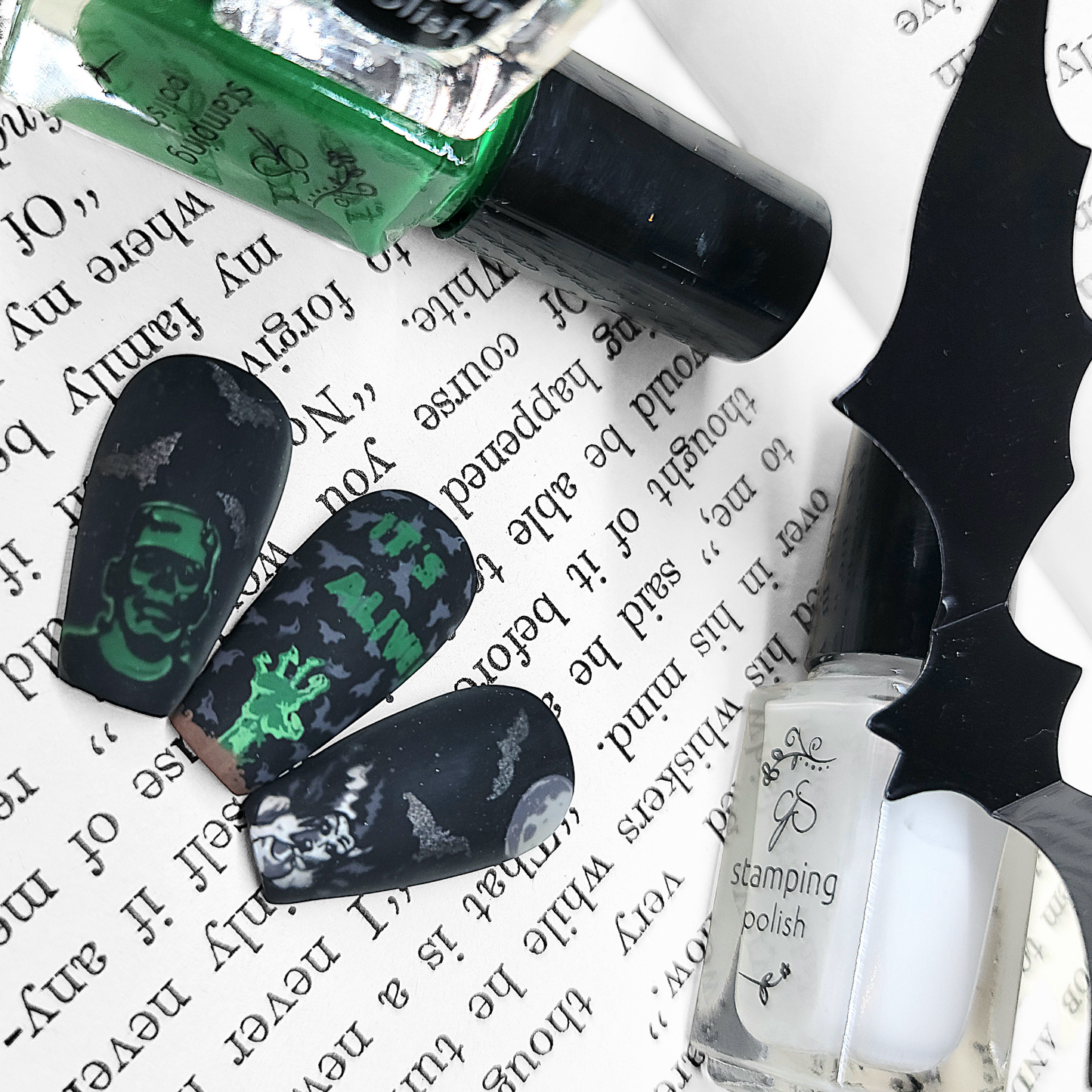 It's Alive! (CjSLC-89) Etched Nail Art Stamping Plate