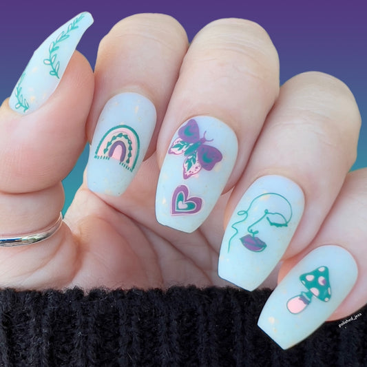 Celina Ryden - Boho Vibes (CjSLC-97) Etched Nail Art Stamping Plate