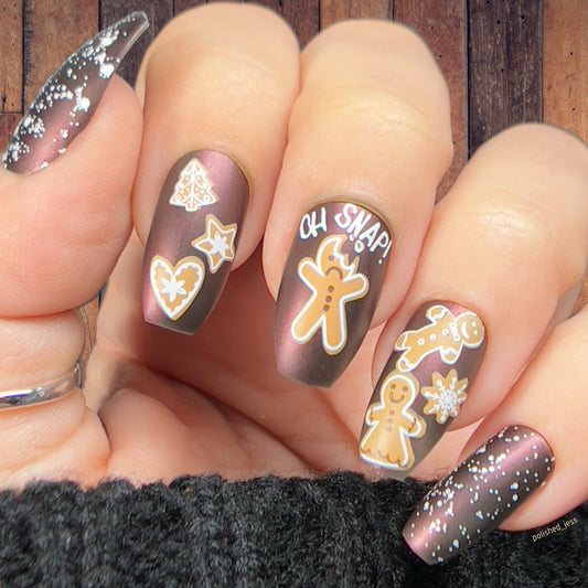 Baking Spirits Bright (CjSLC-99) Etched Nail Art Stamping Plate