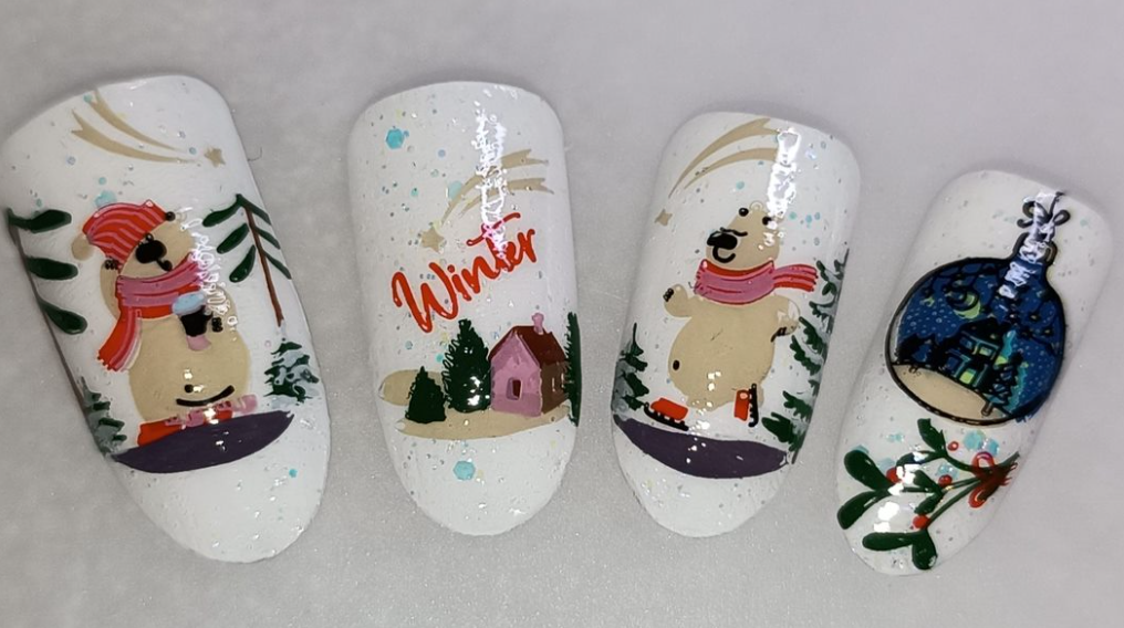 Frosty's Winter Wonderland (CjSLE-07) Etched Nail Art Stamping Plate