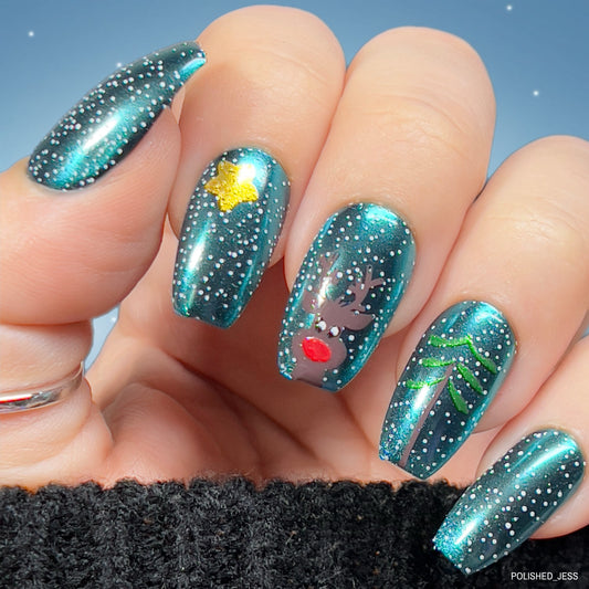 Frosty's Winter Wonderland (CjSLE-07) Etched Nail Art Stamping Plate