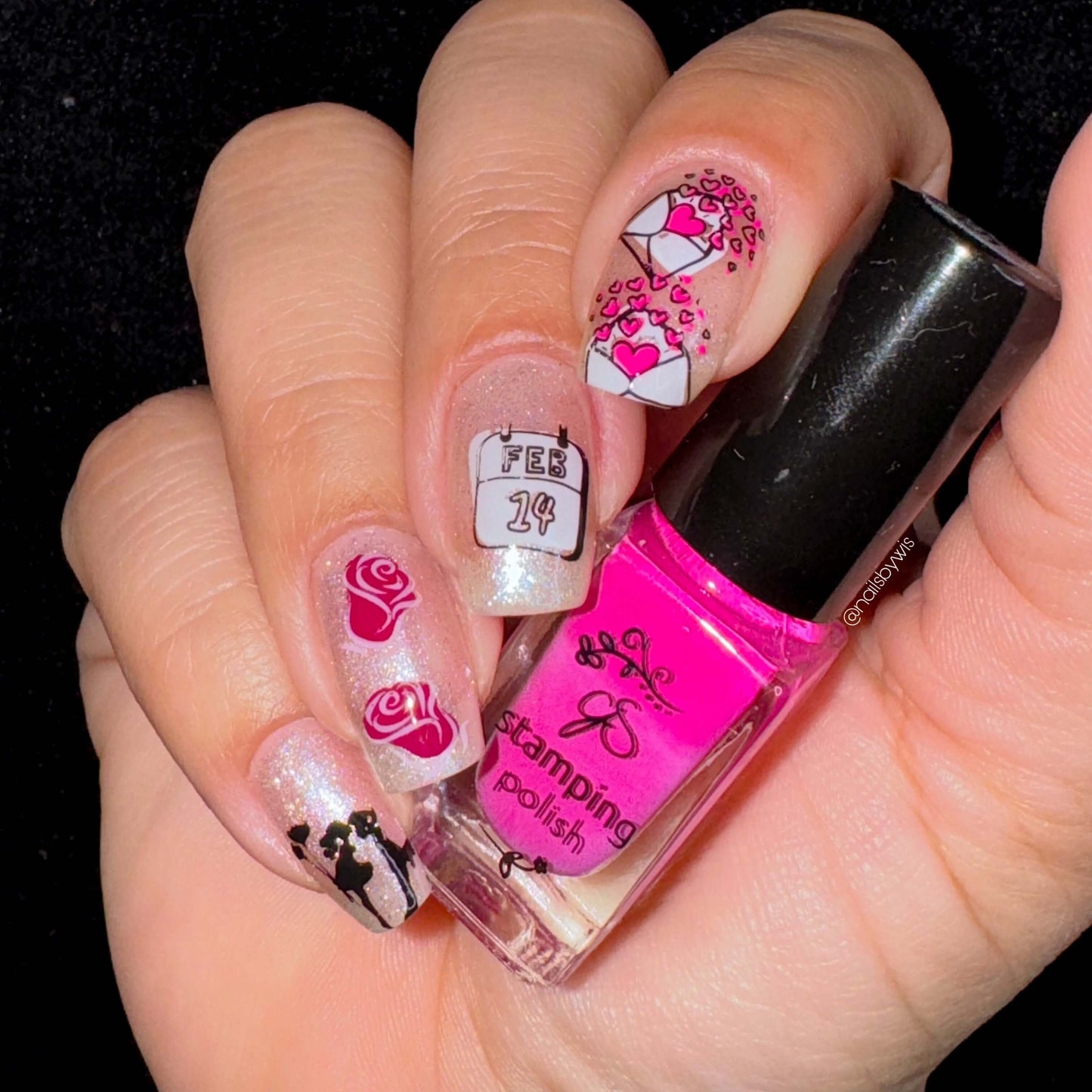 Cupid's Crush - ALL I NEED is You! (CJSLE-09) Etched Nail Art Stamping Plate