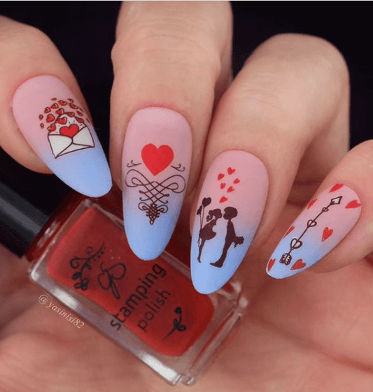 Cupid's Crush - ALL I NEED is You! (CJSLE-09) Etched Nail Art Stamping Plate