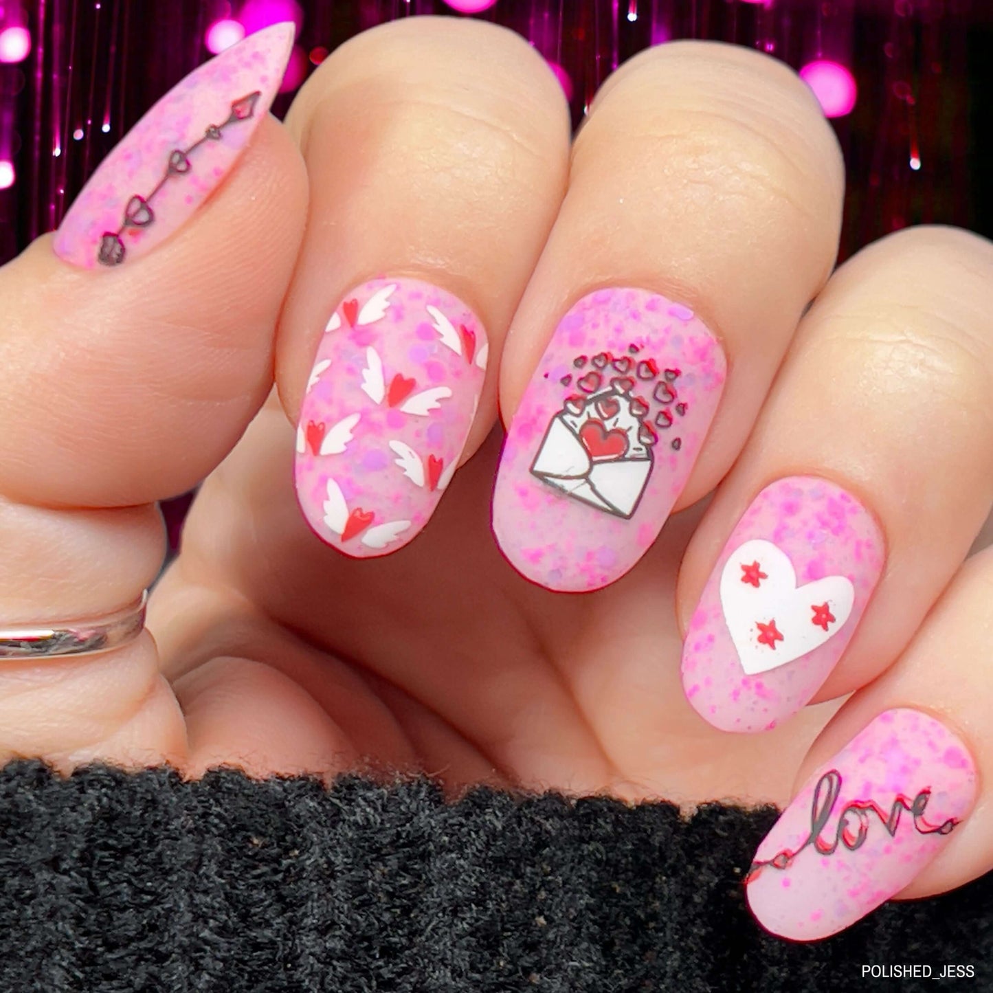 Cupid's Crush - ALL I NEED is You! (CJSLE-09) Etched Nail Art Stamping Plate