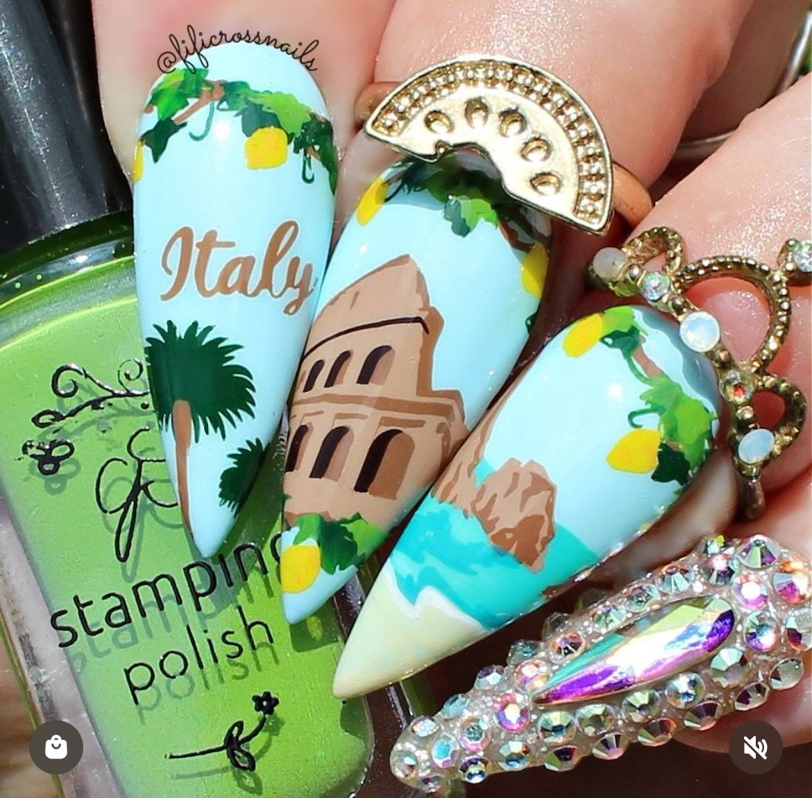 Ciao Bella (CjSLE-10) Etched Nail Art Stamping Plate