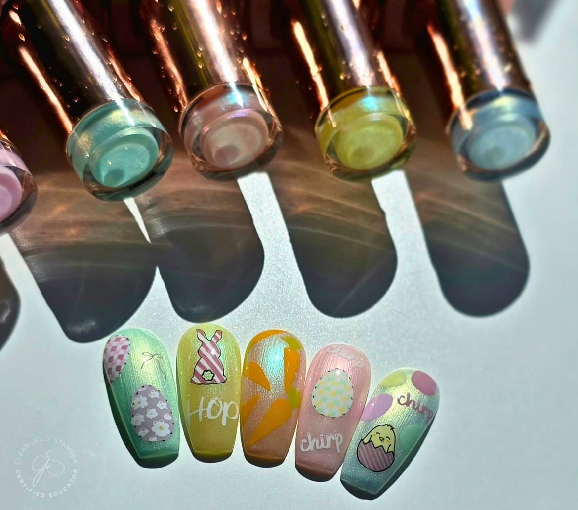 Patterned Spring - Four (CjS-288) Etched Nail Art Stamping Plate