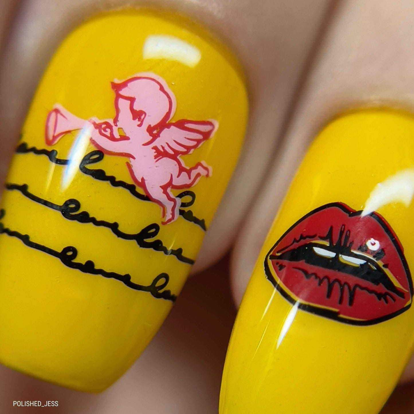 Oh Darling (CjSV-49) Etched Nail Art Stamping Plate