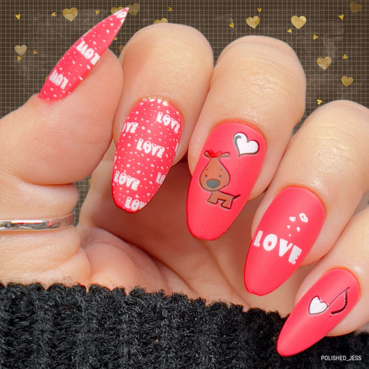 You're Pawfect (CjSV-51) Etched Nail Art Stamping Plate