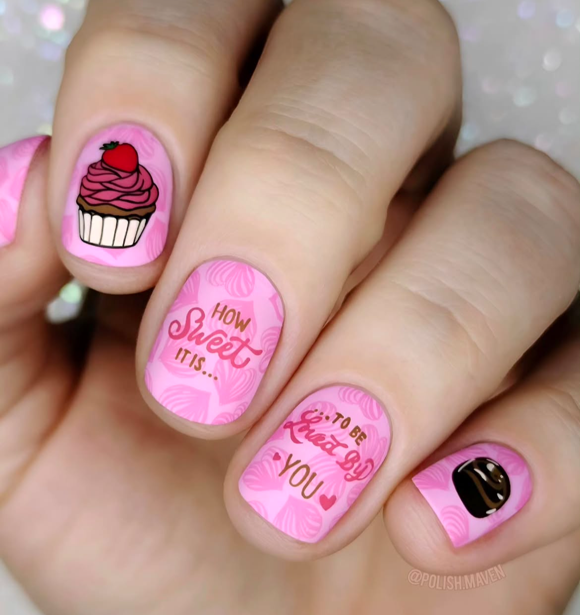 Sugar Rush (CjSV-53) Etched Nail Art Stamping Plate