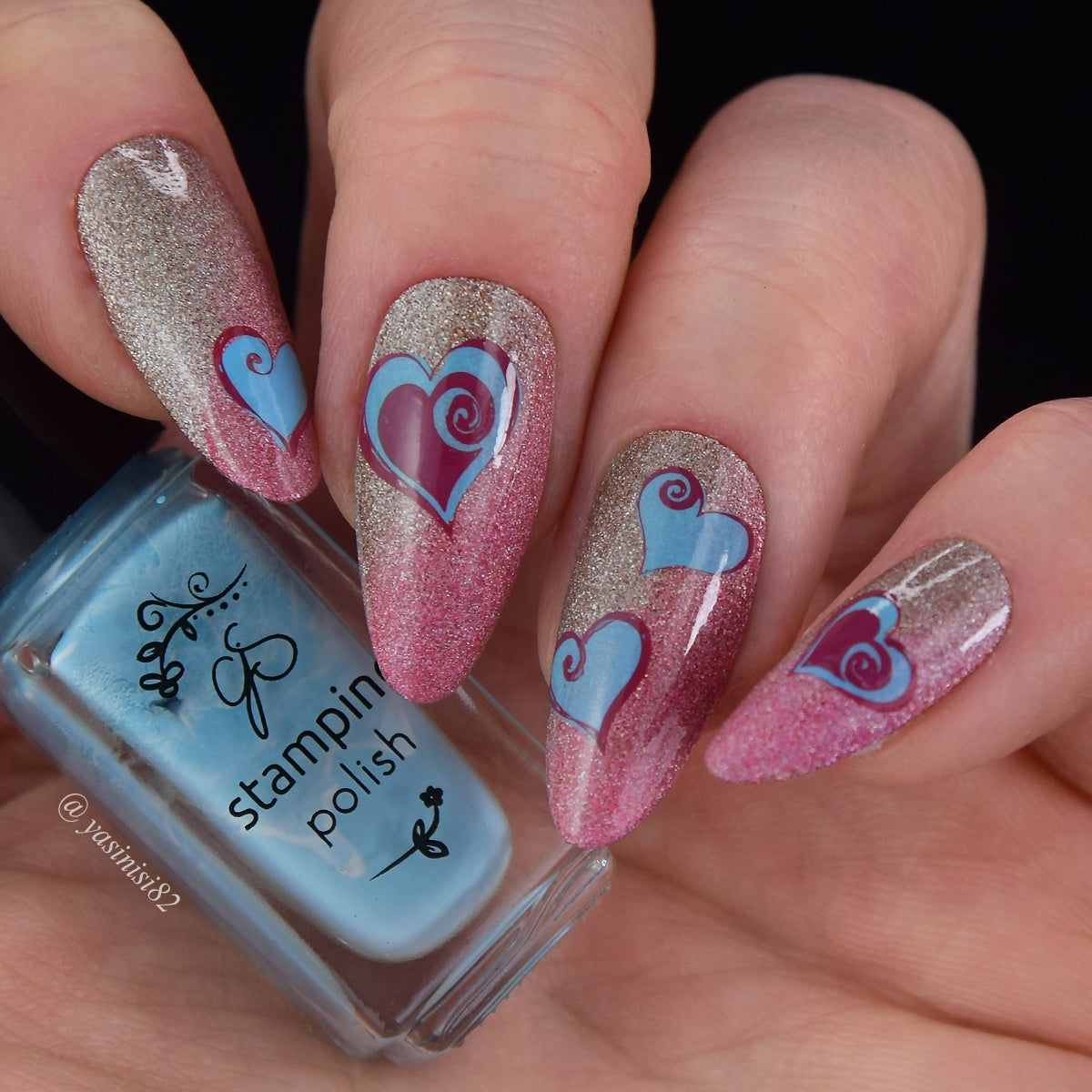 Love In Layers (CjSV-55) Etched Nail Art Stamping Plate