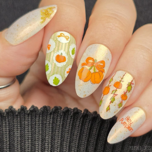 Enchanted Harvest (CjSH-131) Etched Nail Art Stamping Plate