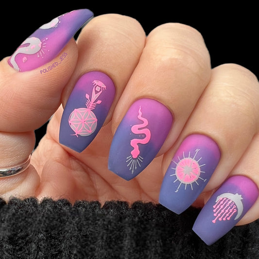 Celina Ryden - Two (CjSLC-95) Etched Nail Art Stamping Plate