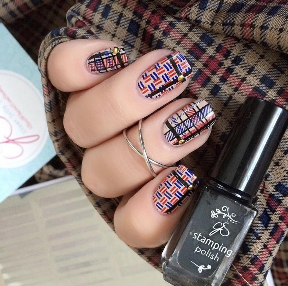 Got Plaid? (CjS-56) Etched Nail Art Stamping Plate