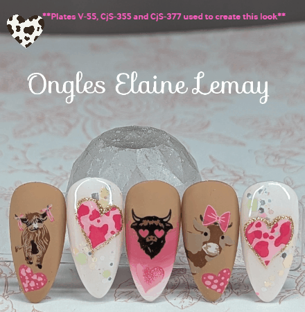 Love In Layers (CjSV-55) Etched Nail Art Stamping Plate