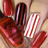 #33 Crimson Crush - Nail Stamping Color (5 Free Formula) Polish Clear Jelly Stamper 