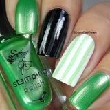 #43 Green means GO - Nail Stamping Color (5 Free Formula) Polish Clear Jelly Stamper 