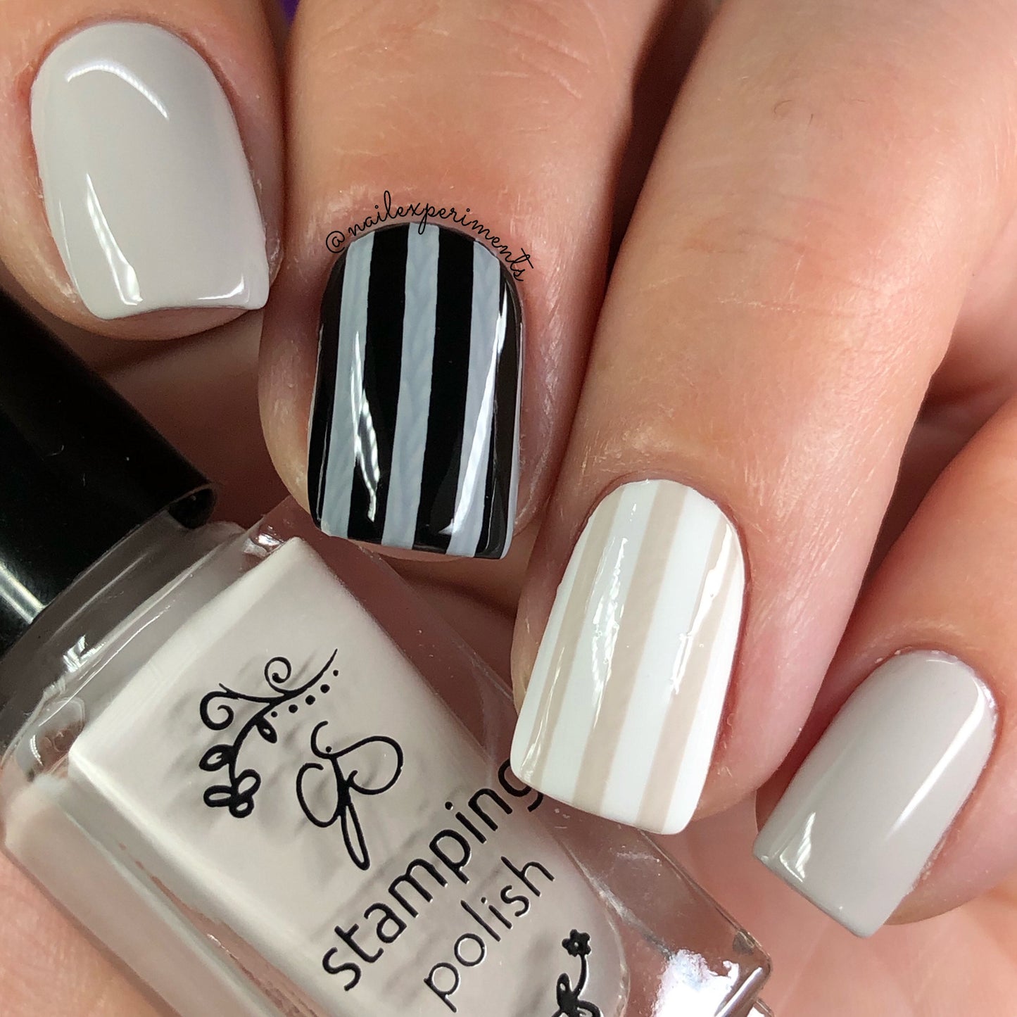 #107 Ice Grey - Nail Stamping Color (5 Free Formula) Polish Clear Jelly Stamper