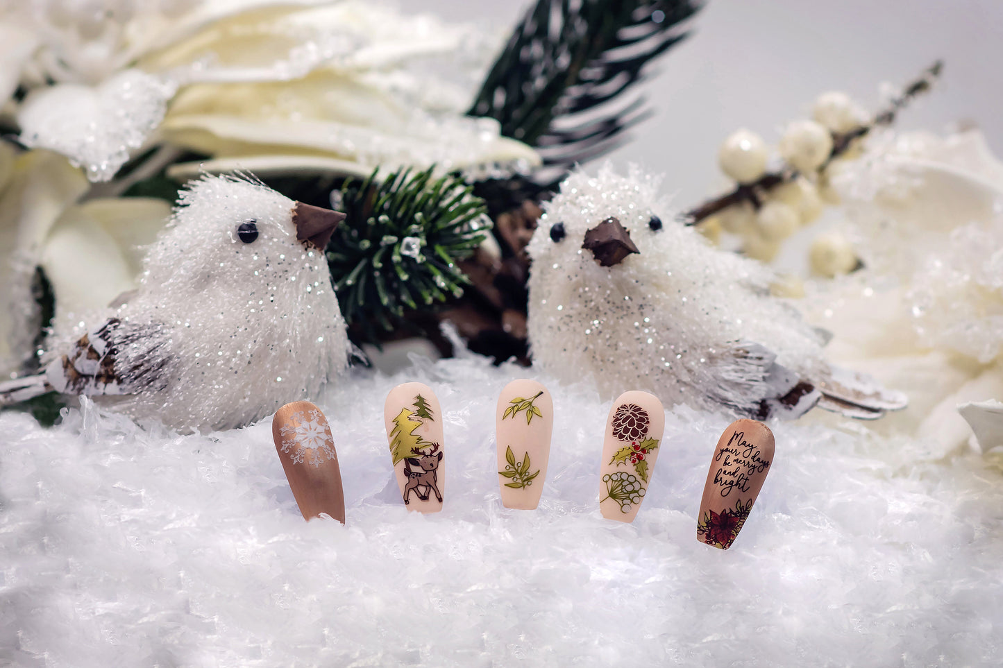 Merry Christmas My Deer (CjS C-19) Steel Nail Art Stamping Plate 14 x 9 Clear Jelly Stamper