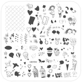 Be Mine (CjSV-29) Steel Layered Nail Art Stamping Plate
