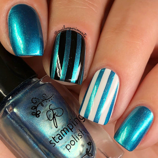 #101 Gummy Bear Blue - Nail Stamping Color (5 Free Formula) Polish Clear Jelly Stamper