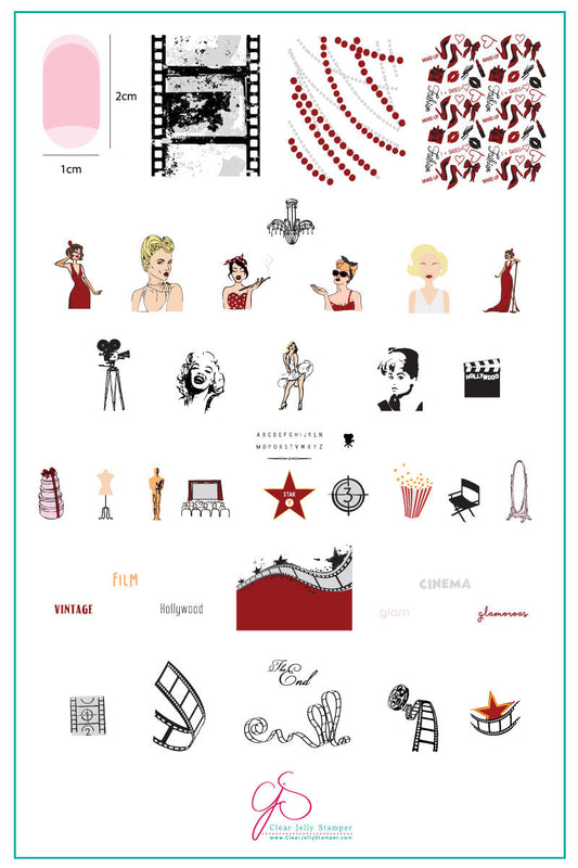 In the Spotlight (CjSLC-74) Steel Stamping Plate 14 x 9 Clear Jelly Stamper