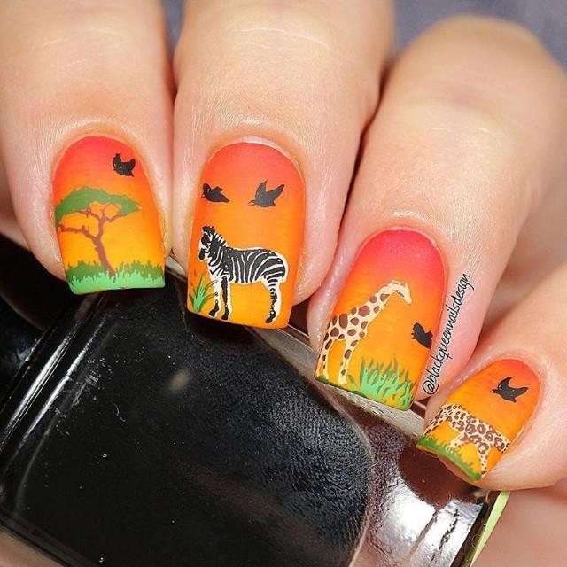 Out of Africa (CjS-15) - Steel Nail Art Stamping Plate 6x6 Clear Jelly Stamper