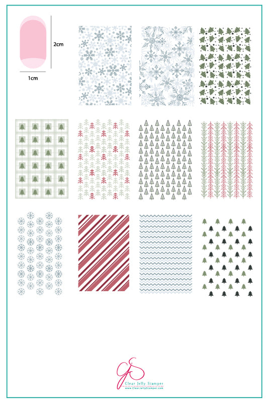 Pretty Paper -Elegant (CjSC-43) Etched Nail Art Stamping Plate