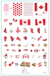 Canada Day (CjS-257) Steel Nail Art Layered Stamping Plate
