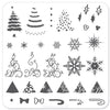 Christmas Tree (CjSC-01) - Steel Nail Art Stamping Plate 6x6 Clear Jelly Stamper 