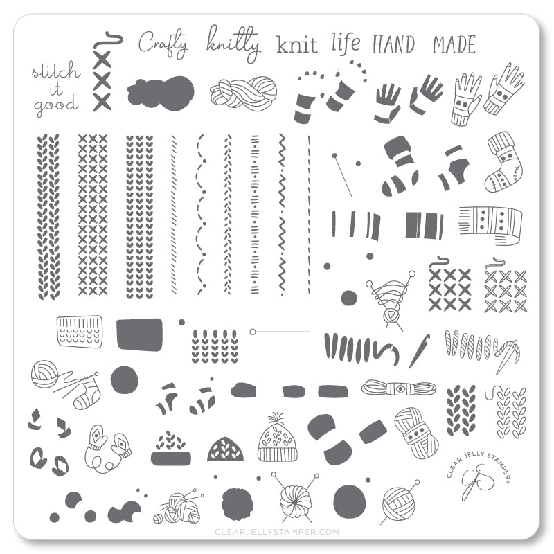 Crafty Life (CjS-114) Steel Stamping Plate 8 x 8 Clear Jelly Stamper