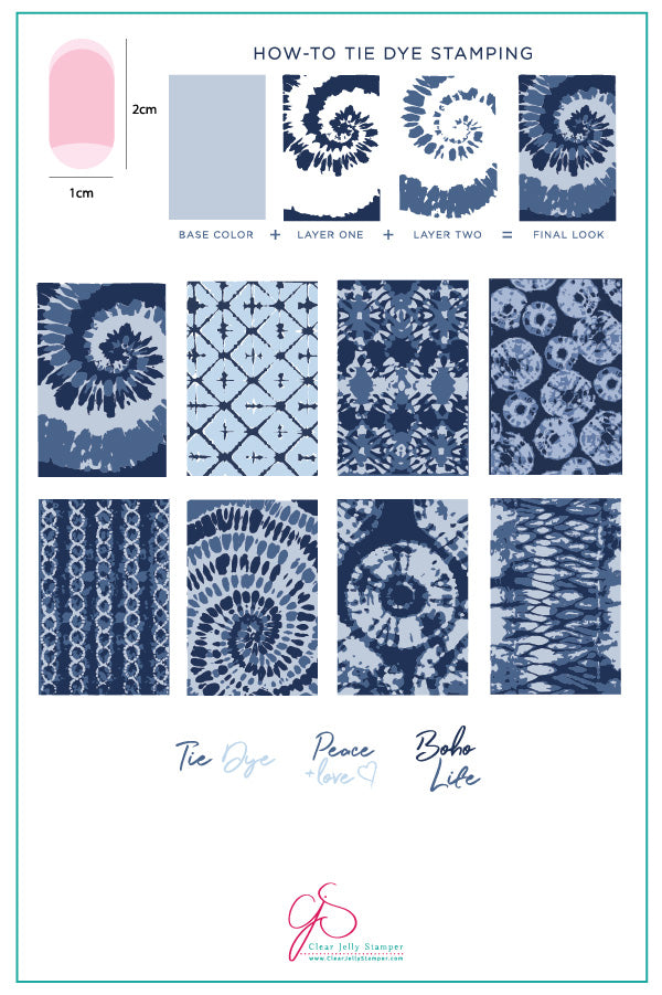 Boho Life (Cjs-115) Steel Nail Art Stamping Plate 14 x 9 Clear Jelly Stamper